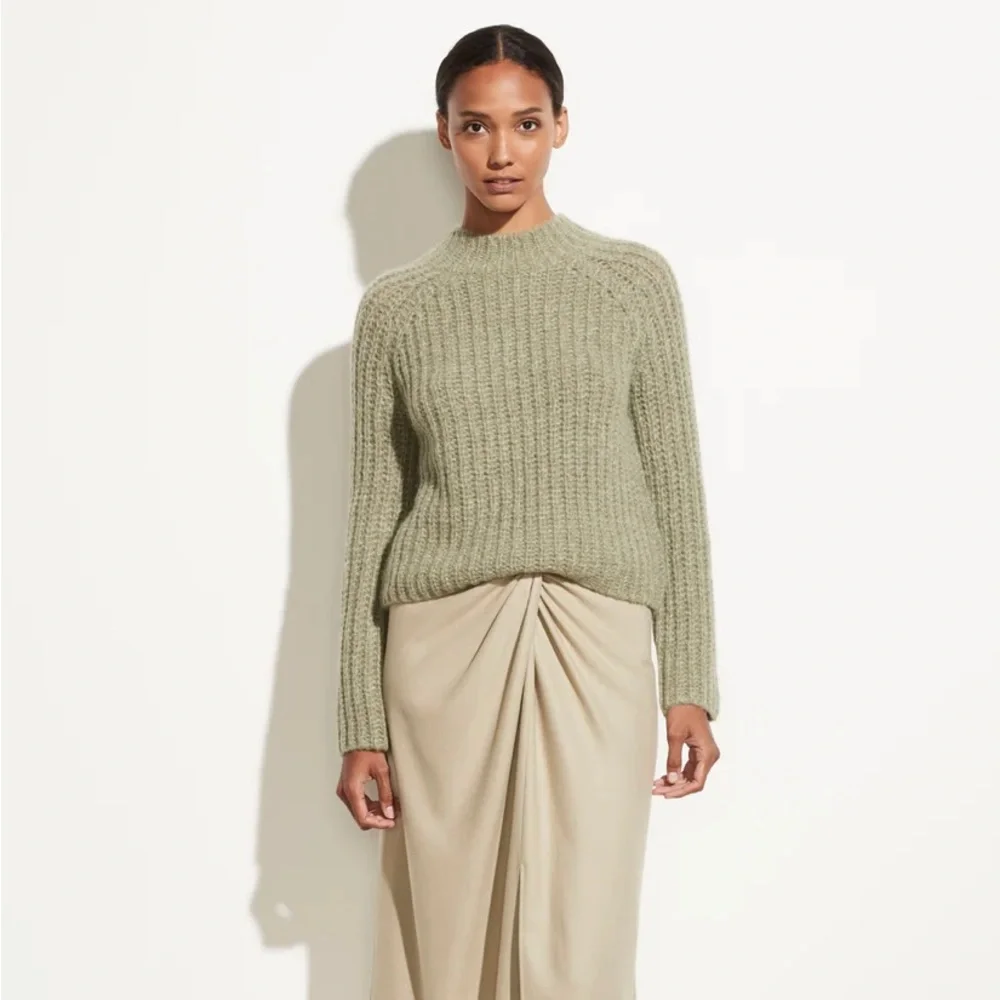 Vince Sage Green Cowl Neck Sweater - Picture 2 of 12